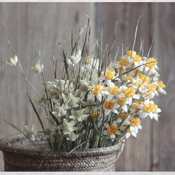 

10 Pieces A Bunch Daffodil Natural Dried Flower Wedding Flowers Wedding Party Home Hotel Decoration DIY Birthday Gift Flowers