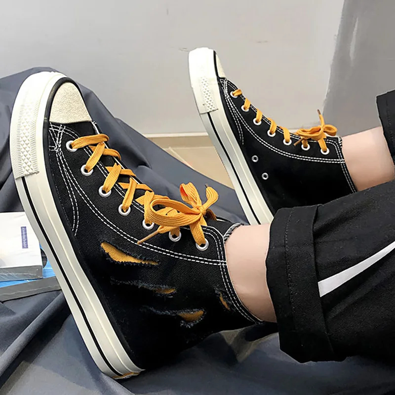 

Men's Shoes Summer Cozy Canvas Shoes For Men Lace-Up Sewing Mixed Colors Non Slip Casual Mans Footwear Zapatos De Hombre