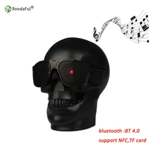 Skull Shape Wireless Bluetooth Speaker Sunglass Skull Speaker Mobile Subwoofer Multipurpose Speaker Music Column Loud Speaker