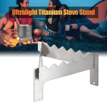

Outdoor Titanium Stove Stand Ultralight Folding Titanium Pot Stand for Outdoor Camping Hiking Picnic Stove Alcohol Stove Rack