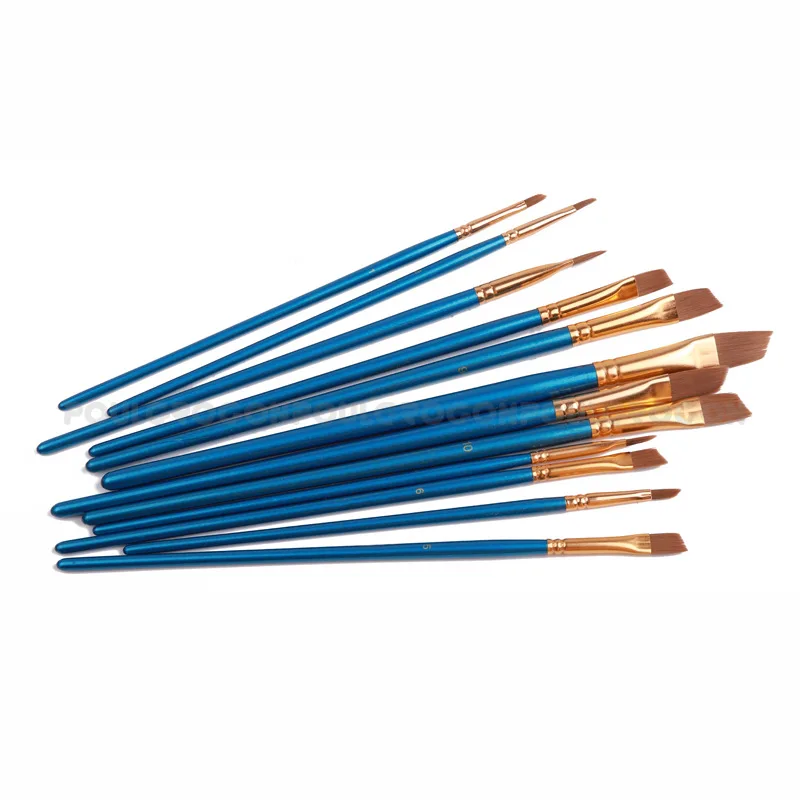 12 1 предмет синий поляков пик нейлоновые волосы маслом акварель ручка акриловая живопись набор кистей товары для рукоделия