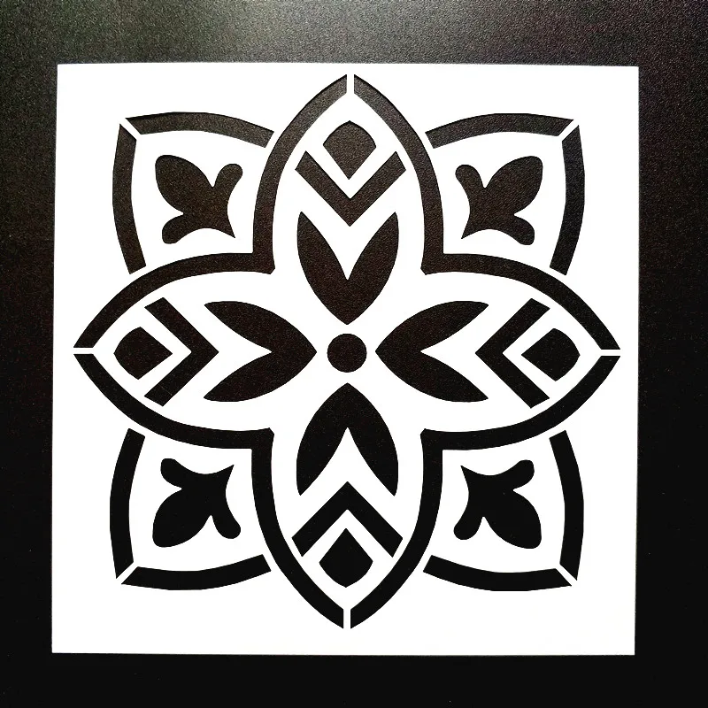 

Free Shipping DIY Home Decor 15*15cm Art Stencil Template For Tile Painting Decor DIY Painting For Homework Decorative