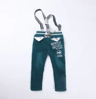 

2-7Y boys Overalls warm long pants Spring Winter Autumn Baby Overall children Plus velvet pants kids boy trousers