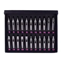 Лидер продаж 22 шт. Нержавеющая сталь татуировки Совет питания Профессиональный пистолет машина татуировки Насадка для Вышивка Крестом Иглы Набор Комплект B