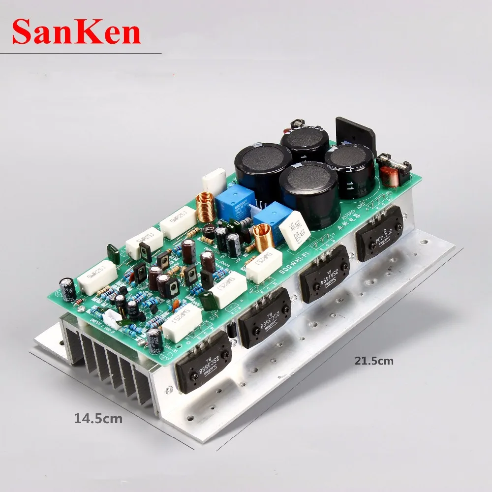 

SanKen 1494/3858 2.0 channel 450W+450W stereo high power amplifier board