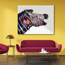 Картина по номерам художественная краска по номеру Сделай Сам краска ed абстрактные животные Зебра ручная роспись цвет краска ing масляная краска в