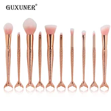 Mermaid Shaped Makeup Brushes Set 6/10pcs Fishtail Foundation Powder Eyeshadow Contour Concealer Blush Cosmetic Makeup Tool : image Mermaid Shaped Makeup Brushes Set 6/10pcs Fishtail Foundation Powder Eyeshadow Contour Concealer Blush Cosmetic Makeup Tool