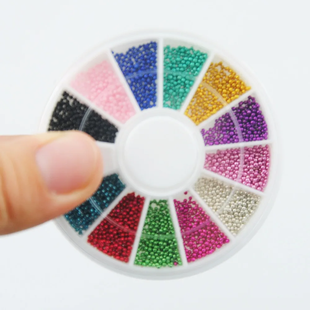 Rhinestones Metal Beads Studs Nails Micro Beads Ball Charm 3D