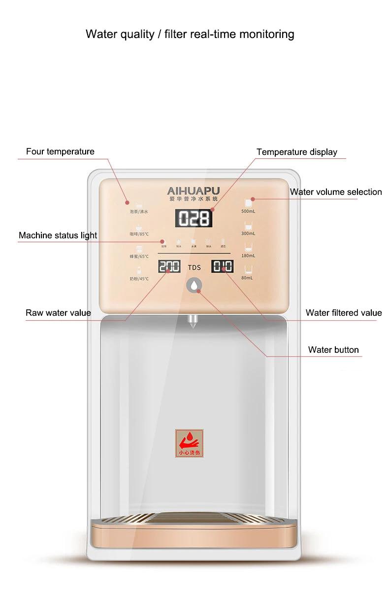 Household Water Filter Direct Drinking Water Purifier Heating Machine Free Installation AHP-RO-B017