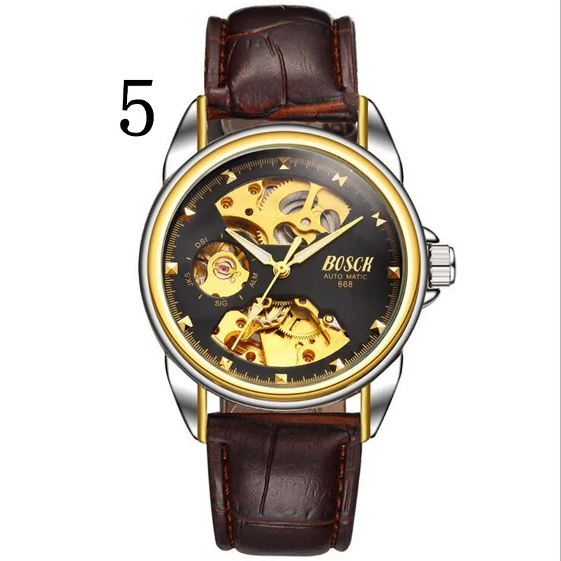 Luxury mature male business wristwatch, fashion work fine.