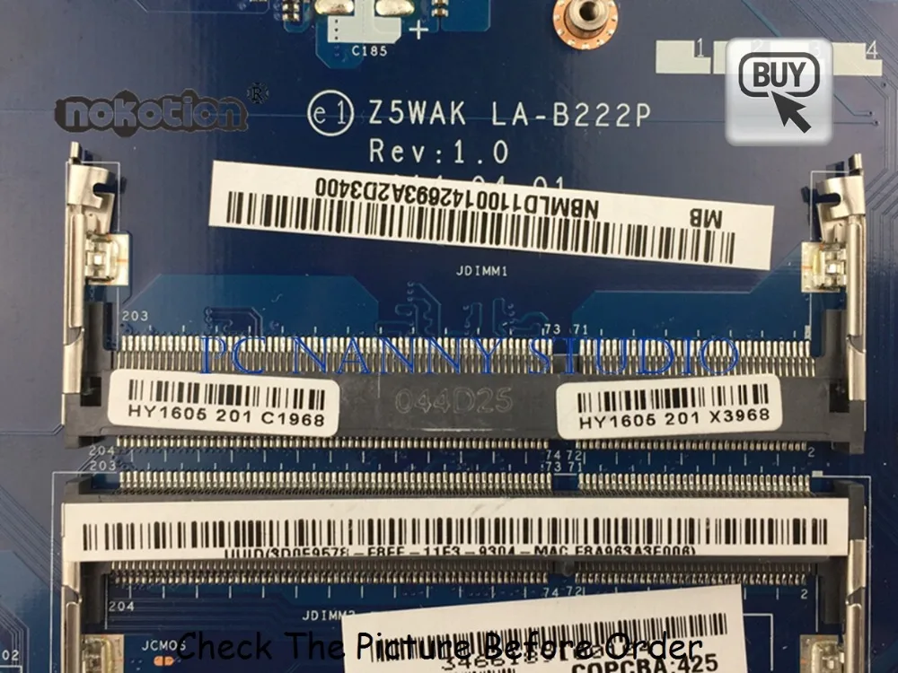 Flash Sale  PANANNY LA-B222P NBMLD11001 for Acer Aspire E5-551 Laptop motherboard Mainboard DDR3 A8-7100 tested