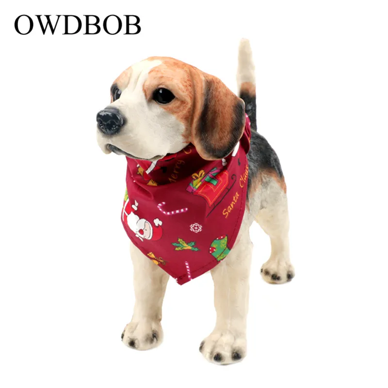 OWDBOB Рождество Собака Бандана Собака шарф нагрудник кошки Щенок треугольный бандажный ошейник вечерние для домашних животных на год поставки подарок для домашних животных