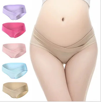 

Pregnant women underwear cotton low waist big size belly women's briefs pants cotton underwear underwear Seamless Ms. underwear
