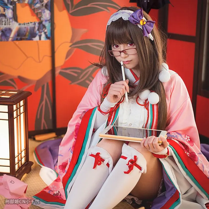 FGO Fate Grand Order Assassin Osakabehime кимоно юката Топы платье униформа наряд Аниме Косплей костюмы полный комплект