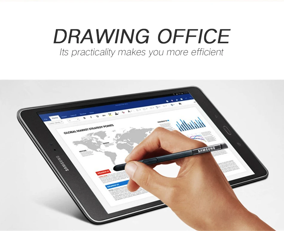 5Samsung Galaxy Tab A 10.1 (2016) P585 P580 S pen 100% Original Touch S-Pen Replaceme Stylus Black White Intelligent
