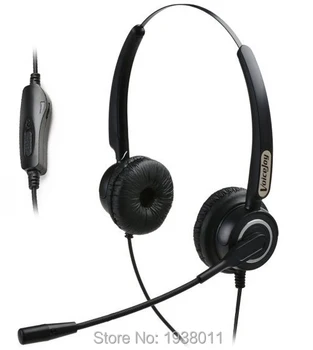 

Volume and Mute Switch headset for call center ,office headset with 4-pin RJ9 Plug headset for most office telephones