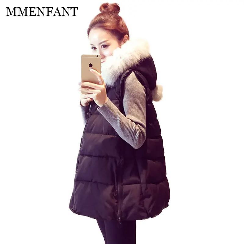 

Maternity vest autumn and winter loose plus size vest coat sleeveless with a hood maternity clothes warm jacket outerwear