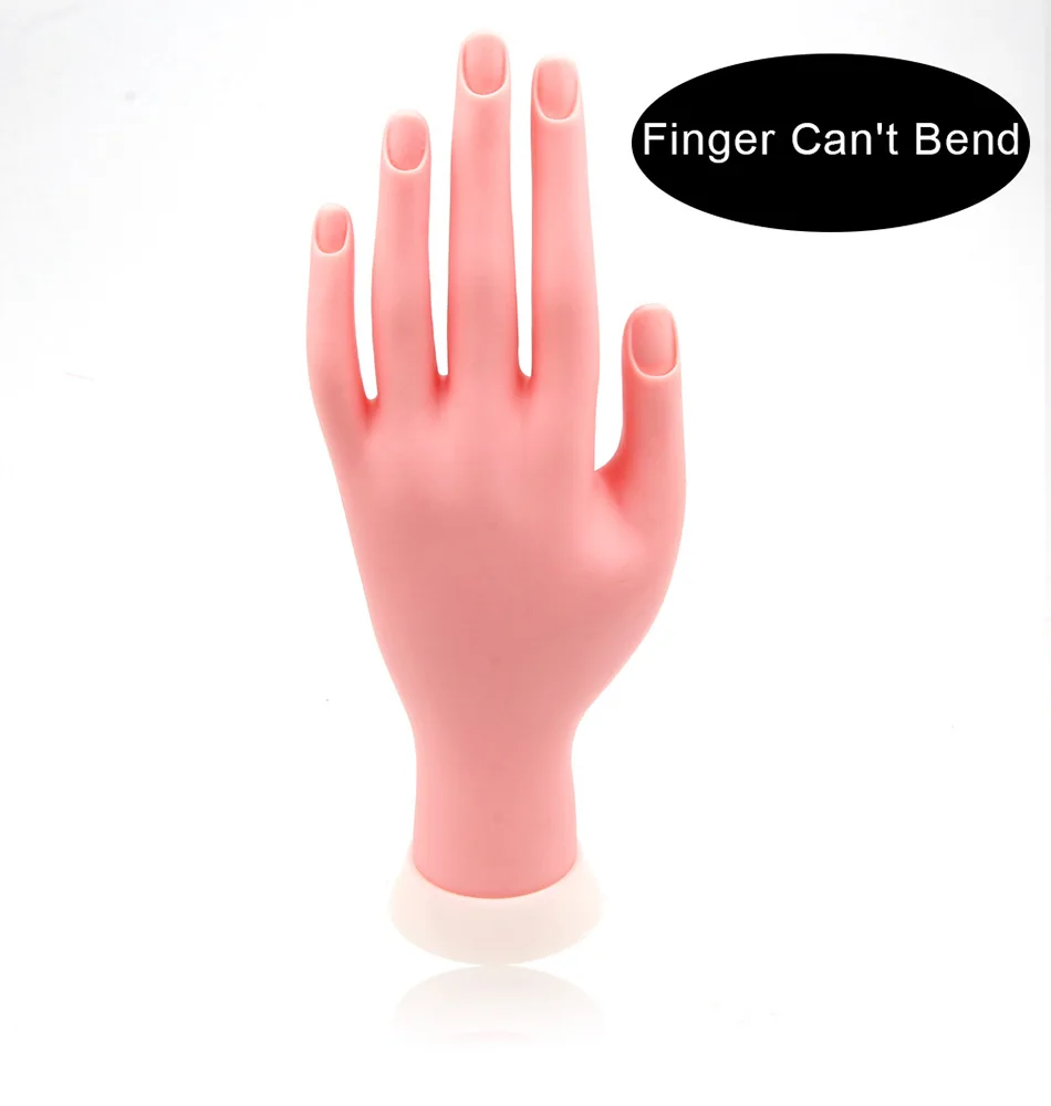 1Pcs Nail Art Training Display Model Hand Soft Flexible Silicone Salon Practice Bendable Mannequin DIY False Hand Manicure Tools