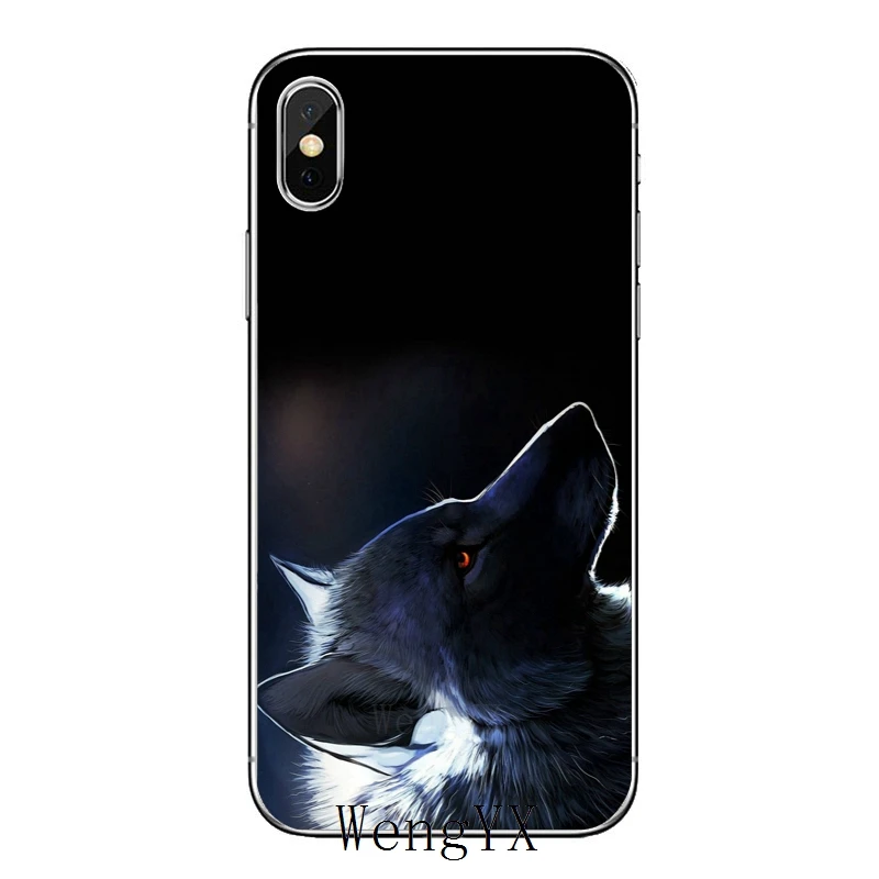 Для samsung Galaxy S3 S4 S5 S6 S7 край S8 S9 плюс мини Примечание 3 4 5 8 животных половина волк мода весело Роскошные Soft phone Чехол