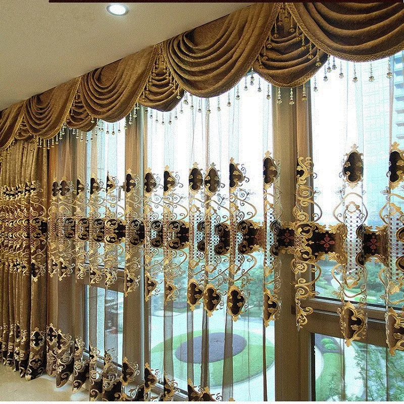 check MRP of brown gold curtains 