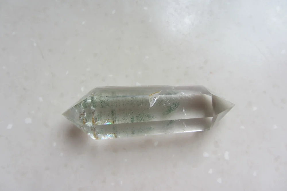 

2.6" Rainbow Natural Phantom Ghost Quartz Crystal Double Terminated Points Healing 36.0G