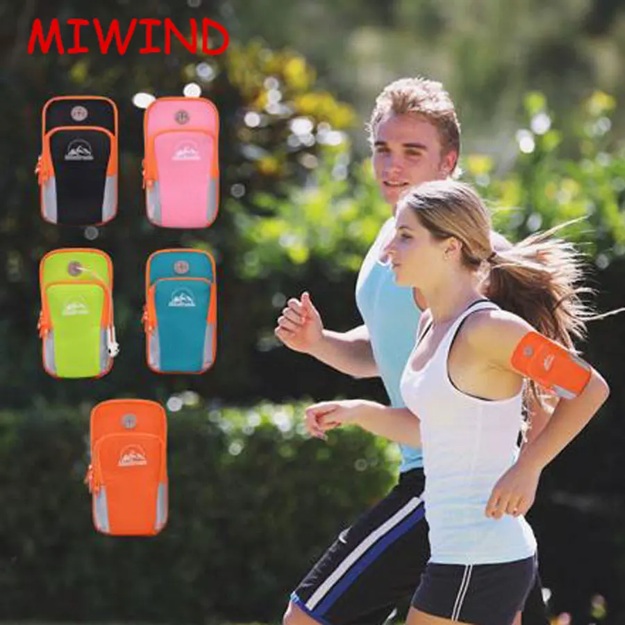 MIWIND 6in Outdoor Sport Wrist Pouch Exercise Jogging GYM Adjustable
