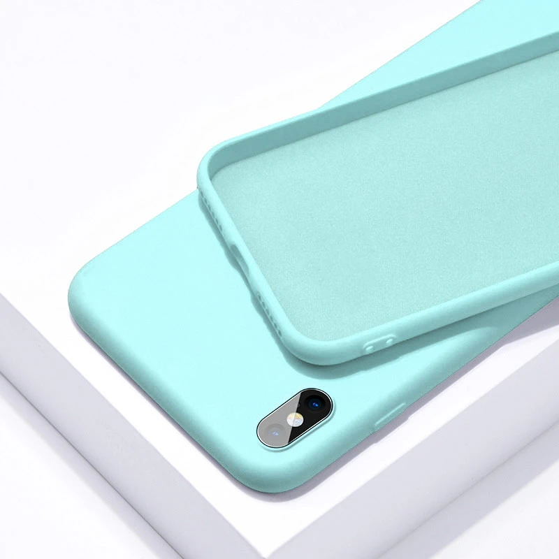 Moskado, тонкий мягкий чехол для iPhone 11, 6, 6 S, 7, 8 Plus, X, XS, Max, XR, жидкий силиконовый чехол, однотонный, карамельный цвет, задняя крышка для телефона, чехол