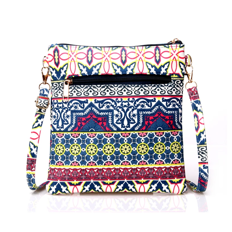 Gykaeo Повседневная парусиновая сумка на плечо с цветочным принтом женские маленькие сумки через плечо женские сумки известных брендов Женская сумка-мессенджер