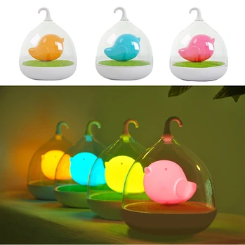 

Lovely Birdcage Lamp Gadget LED USB Rechargeable Touch Sensor Dimmer Baby Night Light Bedside Decorative Lamp luminaria de mesa