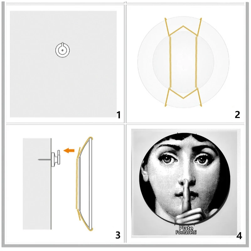 Европейский fornazetti тарелки на стену фарфоровое декоративное блюдо настольные аксессуары для комнаты Декоративное подвесное украшение подарок для друзей