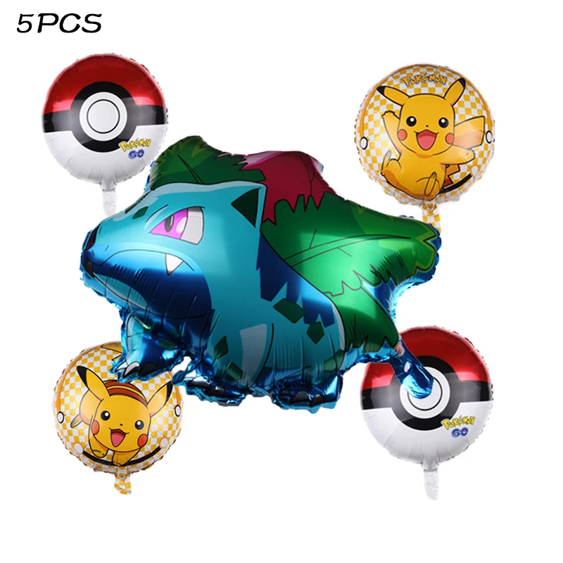 Мультфильм Пикачу Pokemon Go фольгированные шары с днем рождения украшения для детской вечеринки игрушки для детского дня рождения