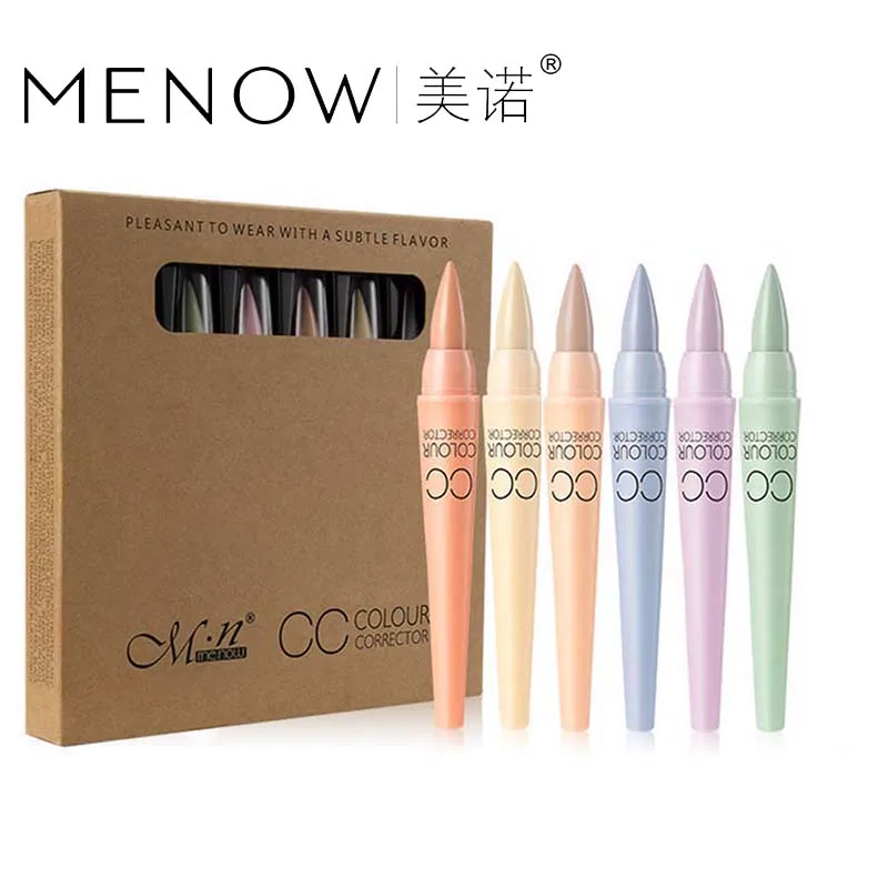 

Menow Brand 6 Colors /set CC Concealer Spot Removing Whitening Brighten Concealer Cream Repair Pencil Natural Cosmetic C801