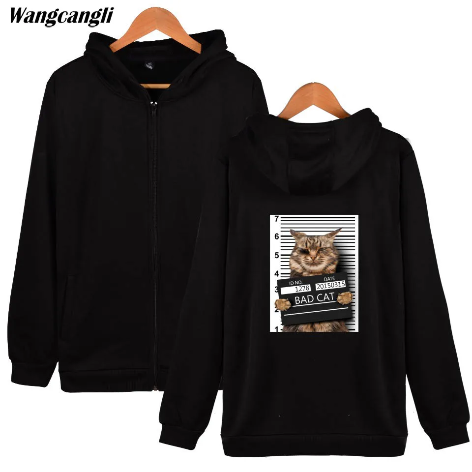 Buy 2017 Bad Cat Sweatshirt Women Hoodie Funny Crime