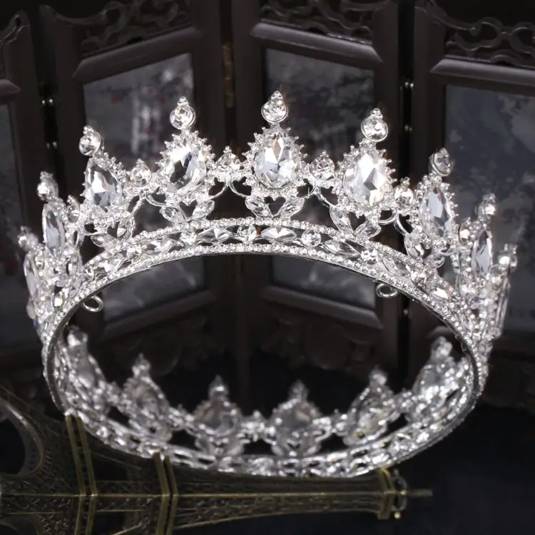 Hot Projetos Europeus Pavao Do Vintage Acessorios de Cristal Da Tiara Do Casamento Coroa de Noiva Tiara de Strass Tiaras Coroas Pageant (1)