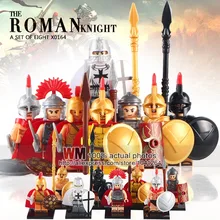 WM строительные блоки 10 лотов X0164 Спартак Рим Arvoesine фигурки солдат средневековые Рыцари супер герой игрушки для детей, подарки
