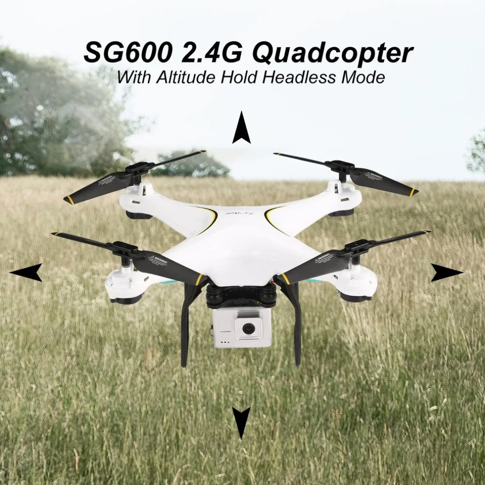 Радиоуправляемый Дрон Wifi FPV SG600 Квадрокоптер с камерой 0.3MP самолет удержание