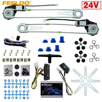 MOTOBOTS 1 セットユニバーサル DC24V トラックバス 2-ドア電動パワーウインドウキット 3 ピース/セットスイッチ & ワイヤーハーネス