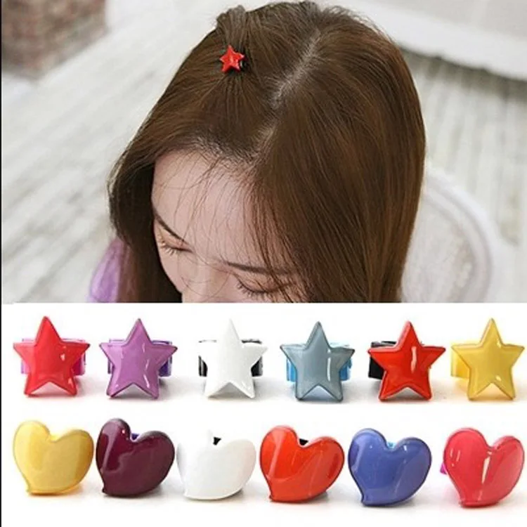 

1PC New Side Clip Hairpin Clip Mini Love Star Hairpin Bangs Clip Small Hair Clips For Women G0402