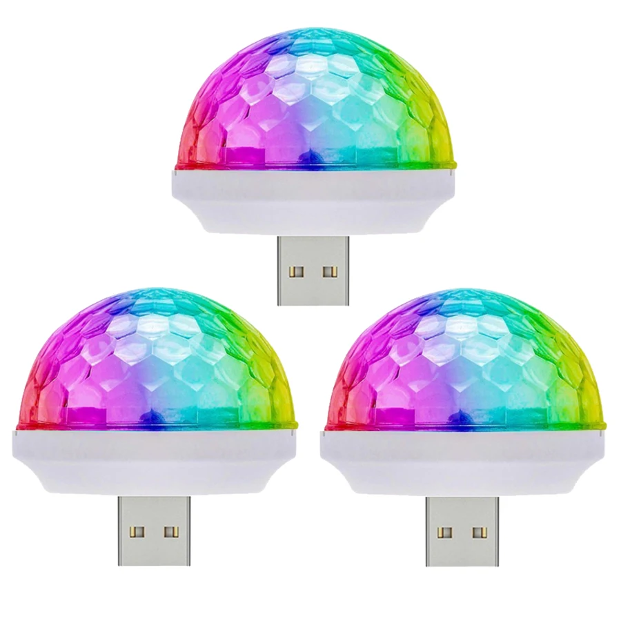 

4W Led Holiday Lights DJ Light RGB Color Crystal Magic DJ Lamp Small Magic Ball Bulb for Ball KTV Wedding Party SoundLights