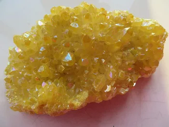 

726g AA Natural Yellow QUARTZ CRYSTAL Titanium Crystal Cluster Specimens Reiki