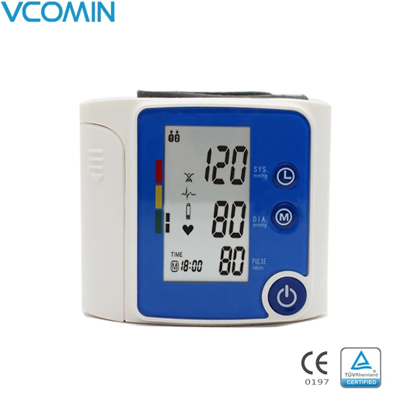 Vcomin цифровой пульс запястье bp монитор артериального давления метр тонометр пульсометр Сфигмоманометр автоматические мониторы медицинские