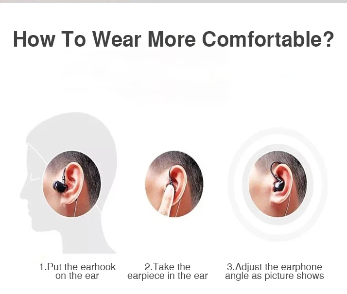 Bluetooth Earphone Wireless headphone Earhook Earbuds With Microphone Stereo Auriculares Bluetooth Headset clip for iPhone Phone (8)