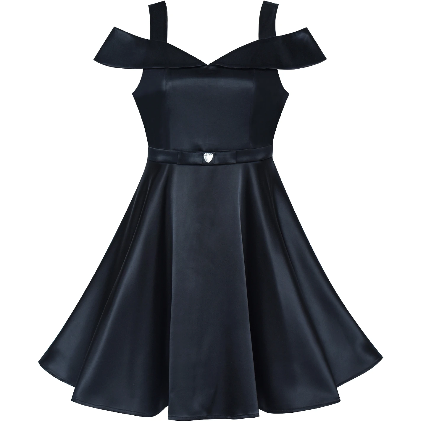 

Girls Dress Black Off Shoulder Flare Party 2019 Summer Princess Wedding Dresses Kids Clothes Pageant Sundress Vestidos