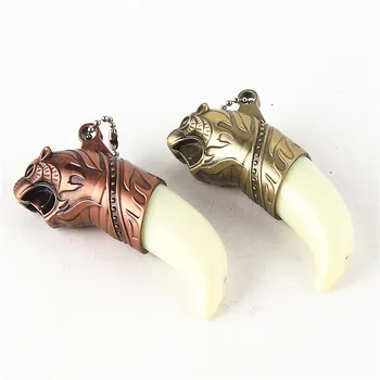 

New Tiger Tooth Shape Pendant Lighter Refillable Butane Gas Lighters New Style