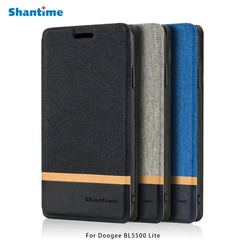 

Canvas PU Leather Phone Bag Case For Doogee BL5500 Lite Flip Case For Doogee BL5500 Lite Business Case Soft Silicone Back Cover