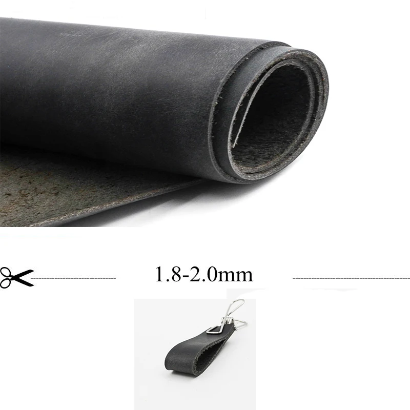 

crazy horse leather black color cow leather first layer material 1.8-2.0mm thickness 6 size for choose