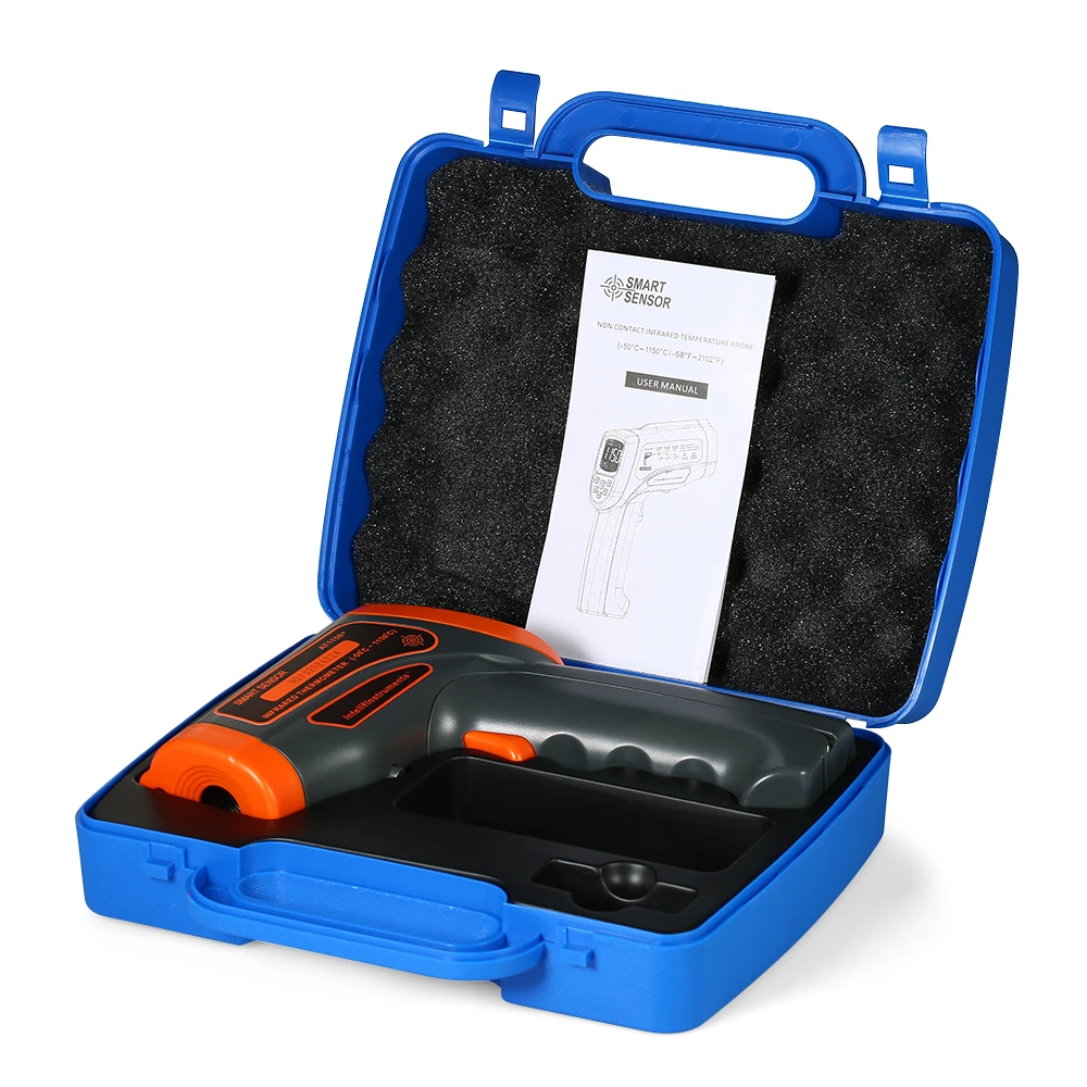 

SMART SENSOR Handheld LCD Digital Non-contact IR Infrared Thermometer Temperature Tester Pyrometer with Centigrade Fahrenheit