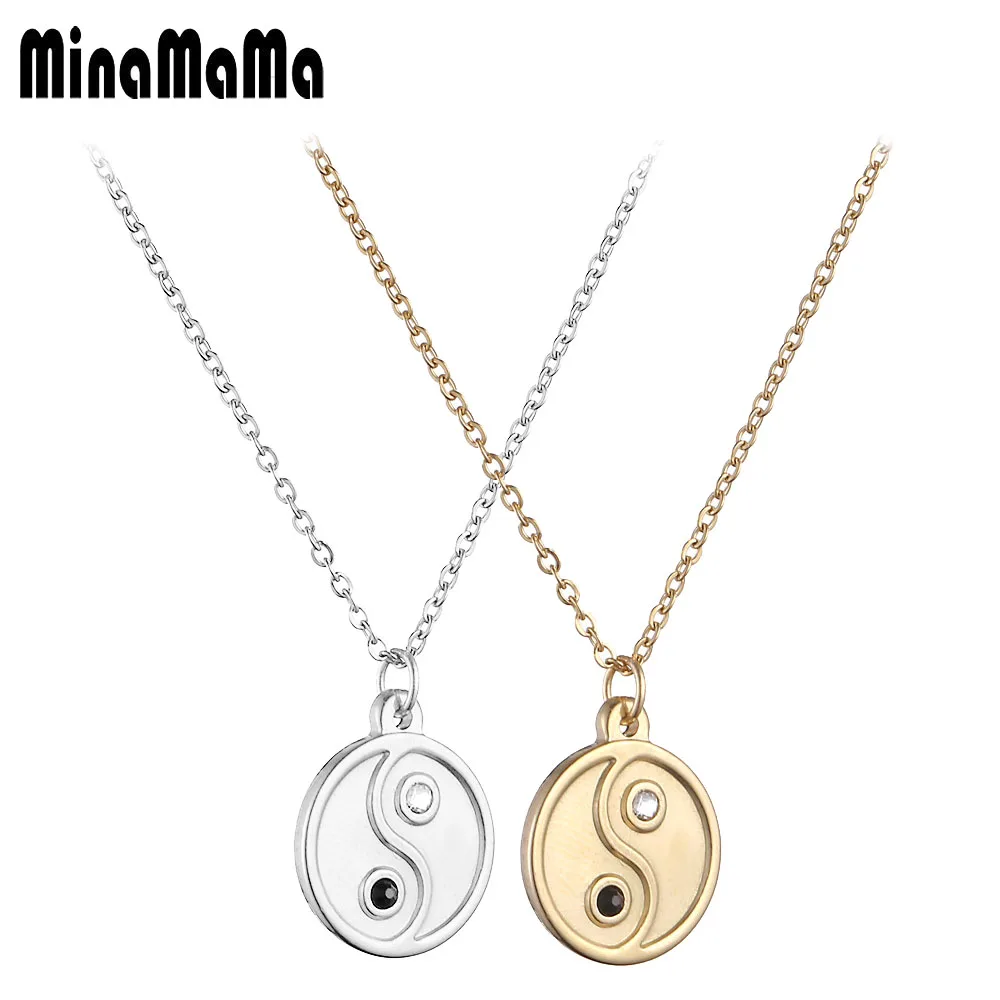 

Fashion Personality Yin Yang Ba Gua Taichi Pendant Necklace For Women Men Religious Jewelry Punk Chain Necklaces