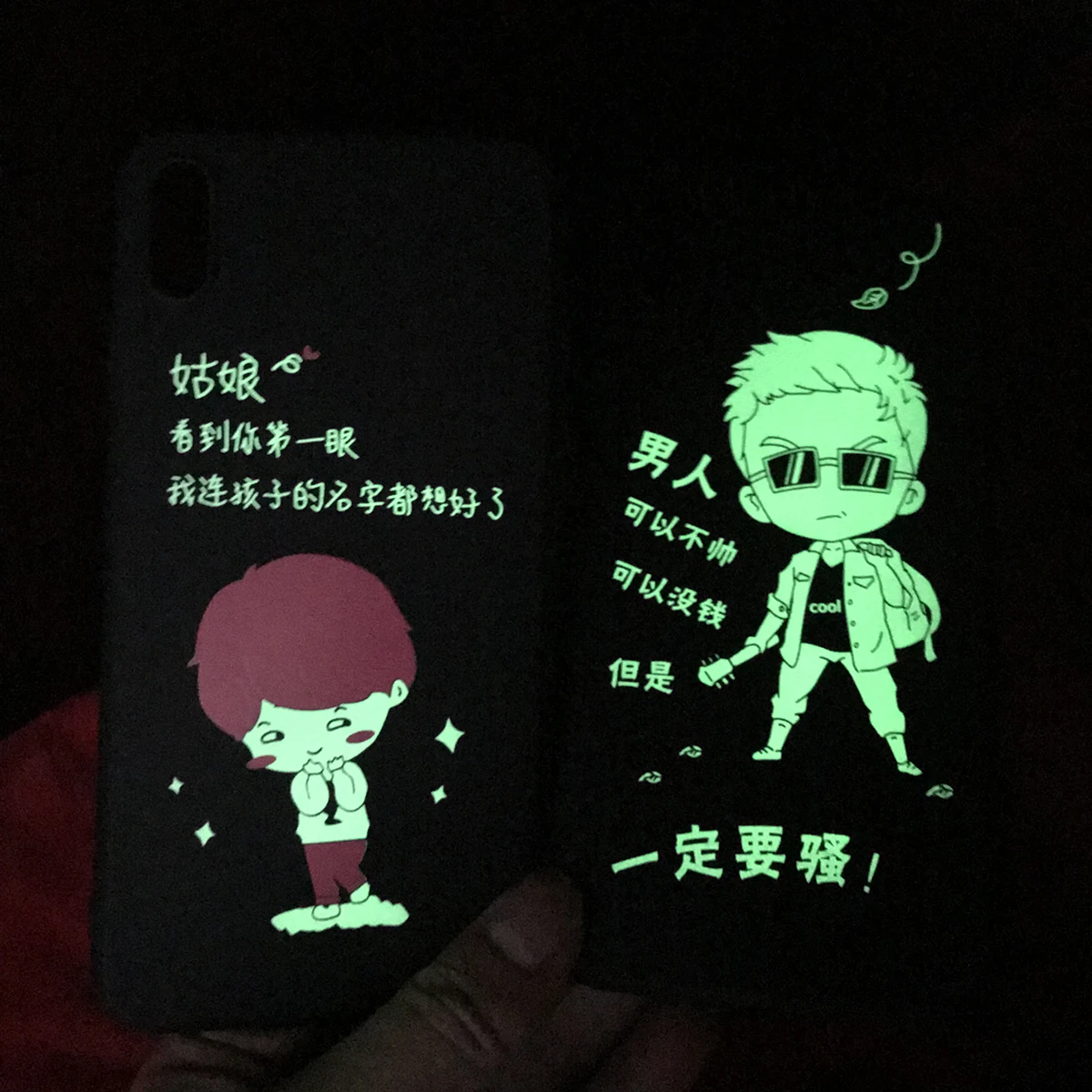 

Sinner Soft cute Silicone Cover Case for Apple iPhone XS Max XR X 6 6S 7 8 Plus 10 TPU luminous Couple mobile Phone bag Cases