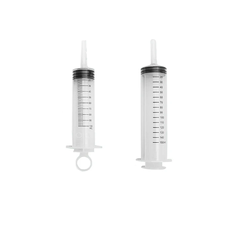 

100ml / 150ml Reusable Big Large Hydroponics Plastic Nutrient Sterile Health Measuring Syringe Tools Cat Feeding Accessories